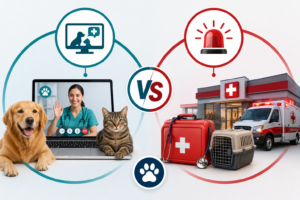 Pet Telehealth vs. Emergency Veterinary Care
